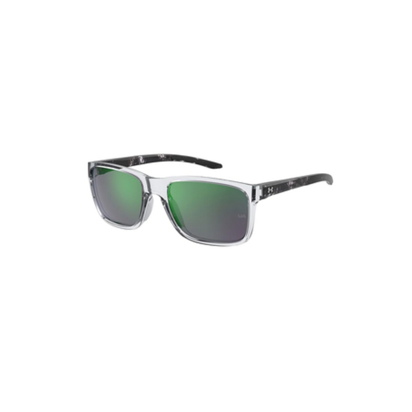 Under Armour Unisex Sunglasses - Hustle - Crystal Black & Green
