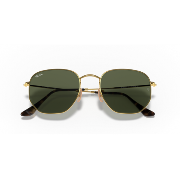 Ray-Ban - Hexagonal Sunglasses RB3548N 001 51 Gold / Green
