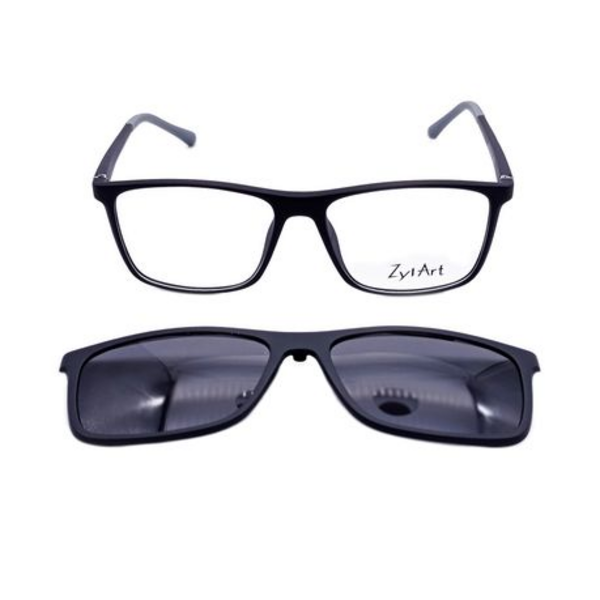 Zyl Art - Optical Frame & Clip-on Polarized Sunglasses: Fabio